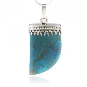 Eilat Stone Pendant in Sterling Silver by Rafael Jewelry Collares y Colgantes