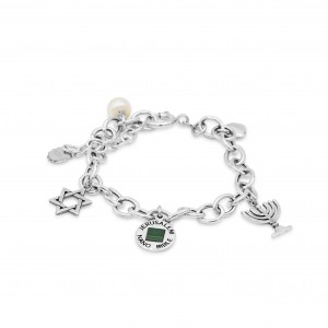 Silver 925 Bracelet with Nano Bible and Cubic Zircon Stone Bible Jewelry