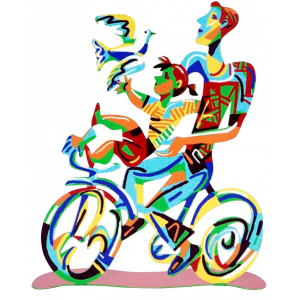 David Gerstein Weekend Ride Bike Rider Sculpture Decoración para el Hogar 