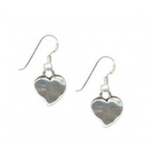 Silver Heart Charm Earrings Earrings