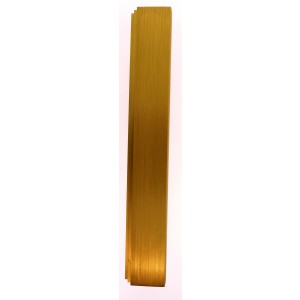 Gold Anodized Aluminum Mezuzah with Three Stair Design by Adi Sidler Artistas y Marcas