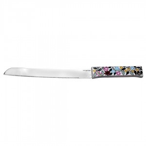 Dorit Judaica Floral Challah Knife (Multicolored) Couteaux à Hallah