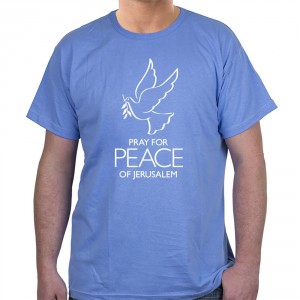 Pray for Peace of Jerusalem T-Shirt Featuring Dove (Variety of Colors) Camisetas Israelíes