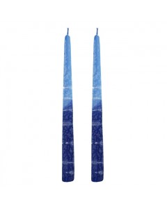 Blue Wax Shabbat Candles by Galilee Style Candles Jewish Holiday Candles