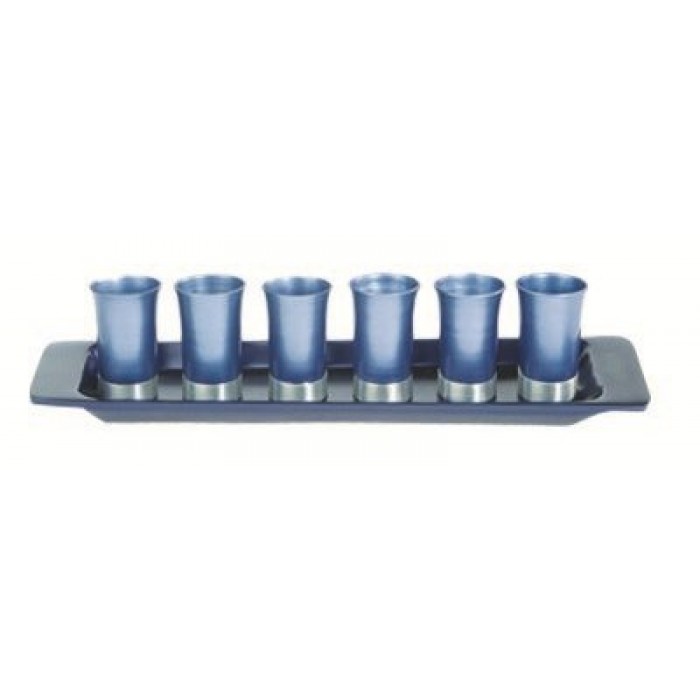 Set de 6 Copas Azules Yair Emanuel de Aluminio Anodizado