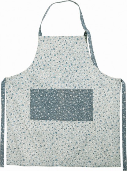 Pomegranate Pattern Womens Apron in White and Blue by Yair Emanuel
