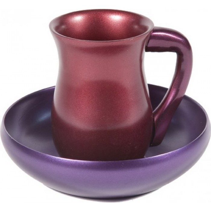 Yair Emanuel Mayim Acharonim Set in Red and Purple Anodized Aluminum