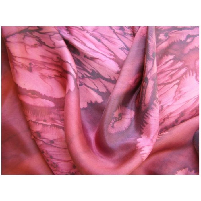 Red & Bordeaux Silk ‘Tichel’ Headscarf by Galilee Silks
