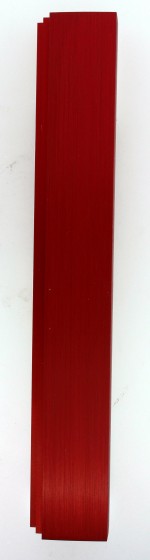 Red Anodized Aluminum Three-Stair Mezuzah by Adi Sidler