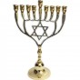 Hanukkah Menorah in Copper with Silver Plating