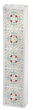 Gray Patterned Mezuzah with Flower Decoration