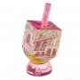 Yair Emanuel Small Wooden Dreidel With Old Jerusalem Walls Design and Stand