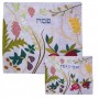 Yair Emanuel Silk Matzah Cover Set with The Seven Species on Blue Background