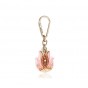 Ester Shahaf Pink Hamsa Keychain with Beads, Heart and Crystals
