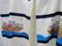 White Tallit with Noah’s Ark Illustration by Galilee Silks