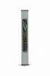 Aluminum Mezuzah in Pearl White with Pewter Shin and Grapes